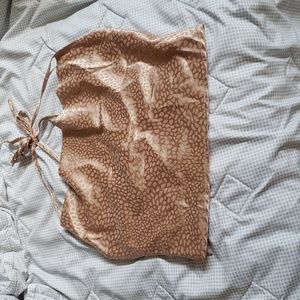 Shein silk top womens zipper side